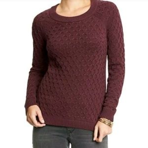 Honeycomb Sweater Burgundy
